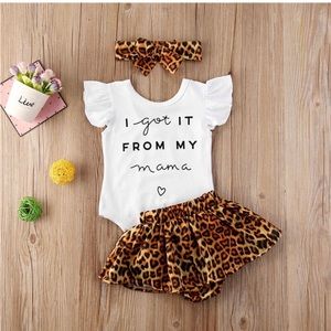 BNWT girls leopard 3 piece set